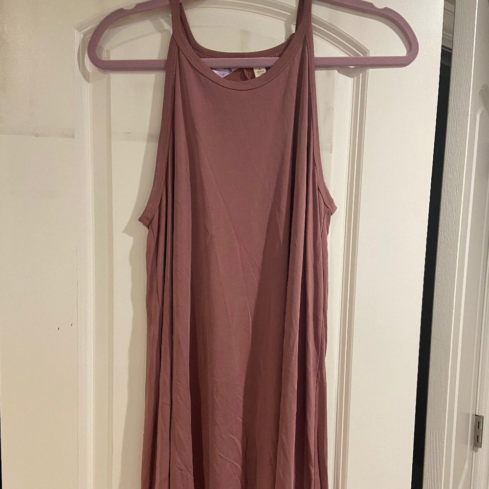 Alya High Neck Mauve Dress